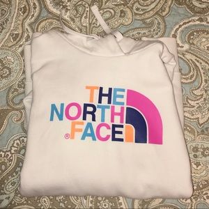 The North Face White Logo Sweatshirt / Hoodie